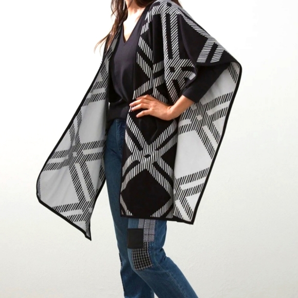 🌹Réversible Plaid Ruana🌹 - Picture 8 of 8